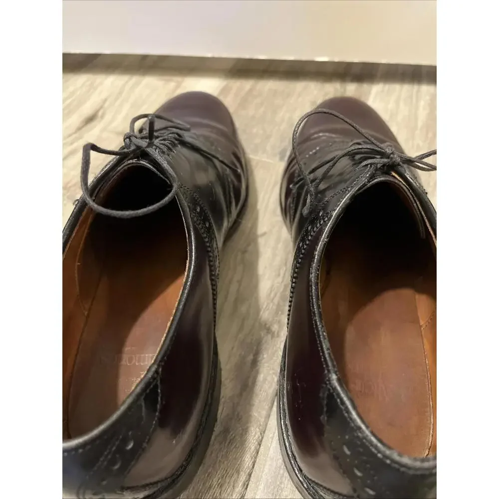 ALLEN EDMONDS SHELTON BURGUNDY BROGUE OXFORD DRESS SHOES SIZE 9D VGC!